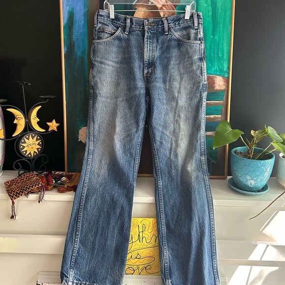 Dakota Vintage Classic Blue Bootcut Jeans for Men 33" X 30" - Picture 5 of 16